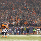Denver Broncos kicker Brandon McManus kicks a ball that was expertly snapped to him by Broncos star Aaron Brewer during the team’s Week 12 matchup against the Patriots, which Denver won 30-24 in overtime. (Photo: Ben Hays/Denver Broncos)